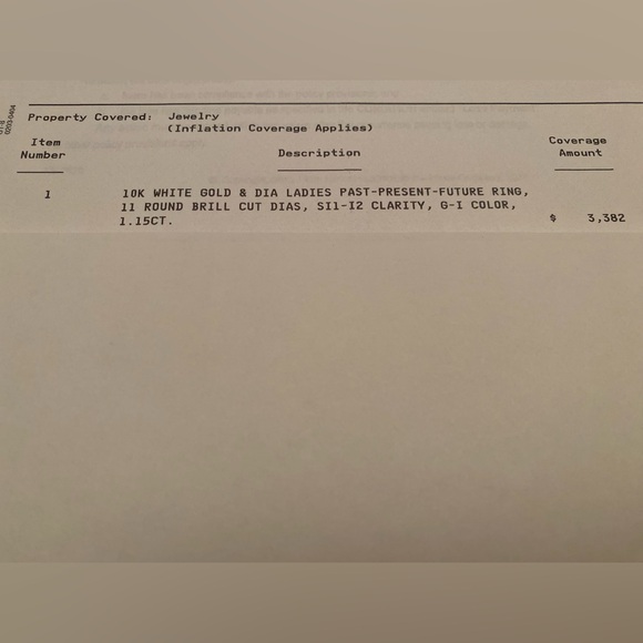 Zales Round cut past, present and future ring. - Picture 9 of 9